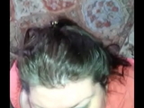 Fat MILF sucking cock eating cum POV